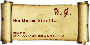 Wertheim Gizella névjegykártya